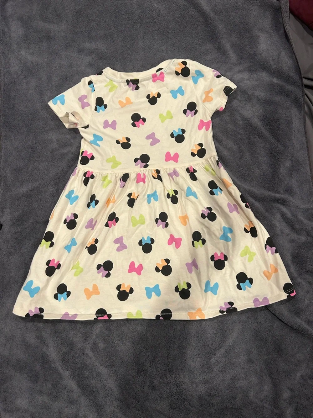 Disney White dress with Multicolor Minnie Bow and Mouse Print